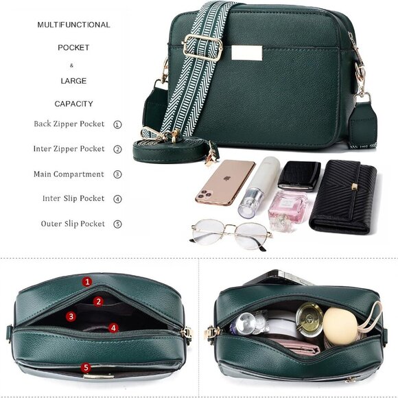 Small Crossbody Bags for Women Vegan Leather Purses Women's Shoulder Handbags Wa - Picture 4 of 7